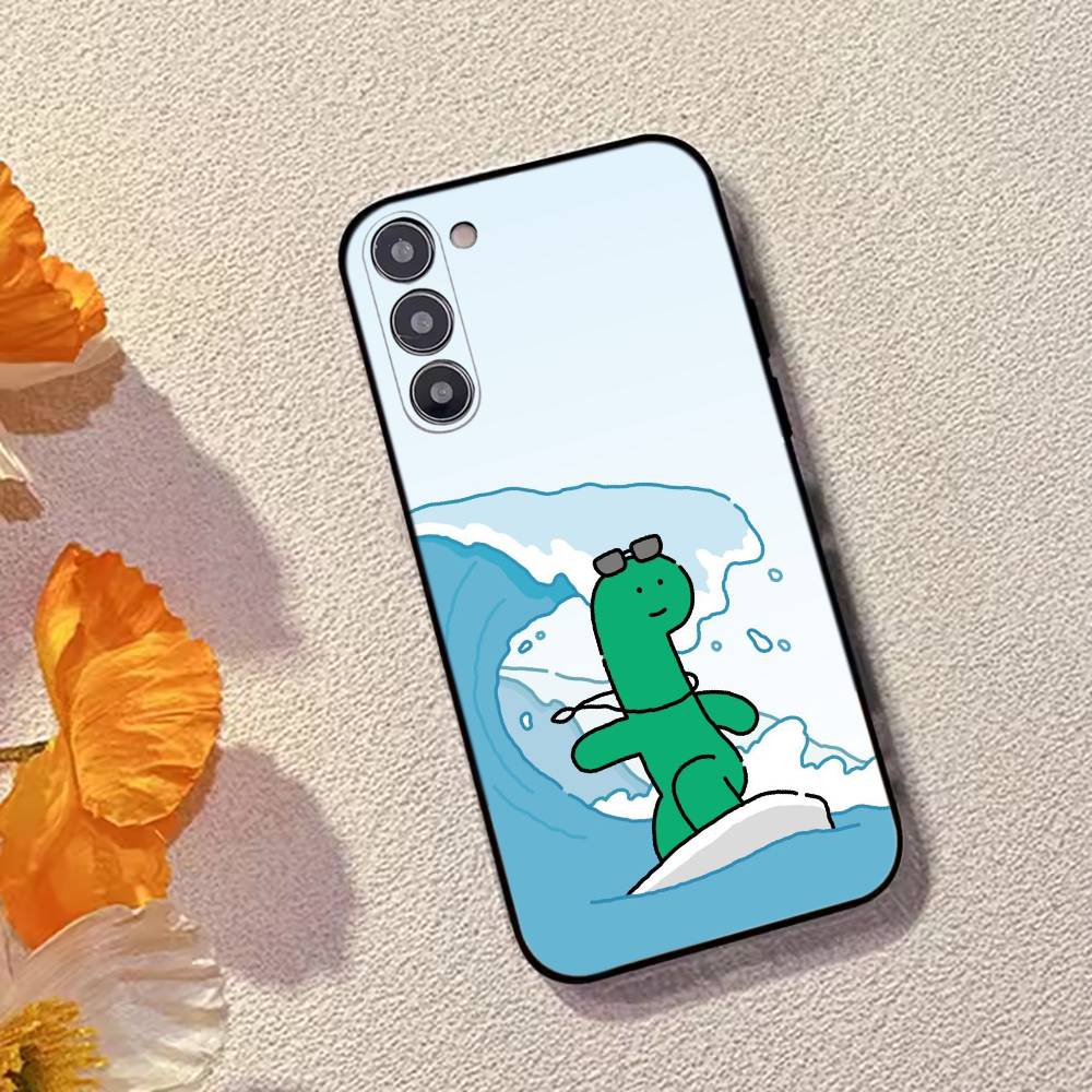 Cute J-Jogumans Dinosaur Phone Case For Samsung Galaxy A73,A72,A71,A70,A53,A52,A51,Soft Silicone Black Cover