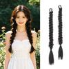 Womens Synthetic Braided Ponytail Hair Extension - Double French Braid Natural Fishbone Twist Long Style Daily Wear