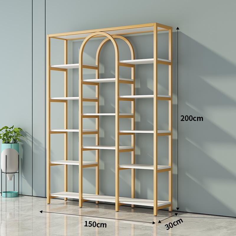 Multi-Function Light Luxury Nail Polish & Skincare Display Shelf for Beauty Salons