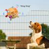 Plüsch-Hundespielzeugball mit Gesang, lustiges interaktives Haustierspielzeug mit Glöckchen, Zahnreinigungs-Kauspielzeug für kleine und große Hunde, Katzen, Welpenspielzeug