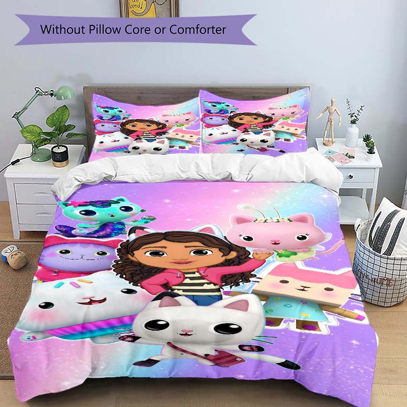 Fantasy Friends Adventure Print 3Pcs Bedding Setduvet Cover With 2 Bedropillowcase Home Birthday Gift