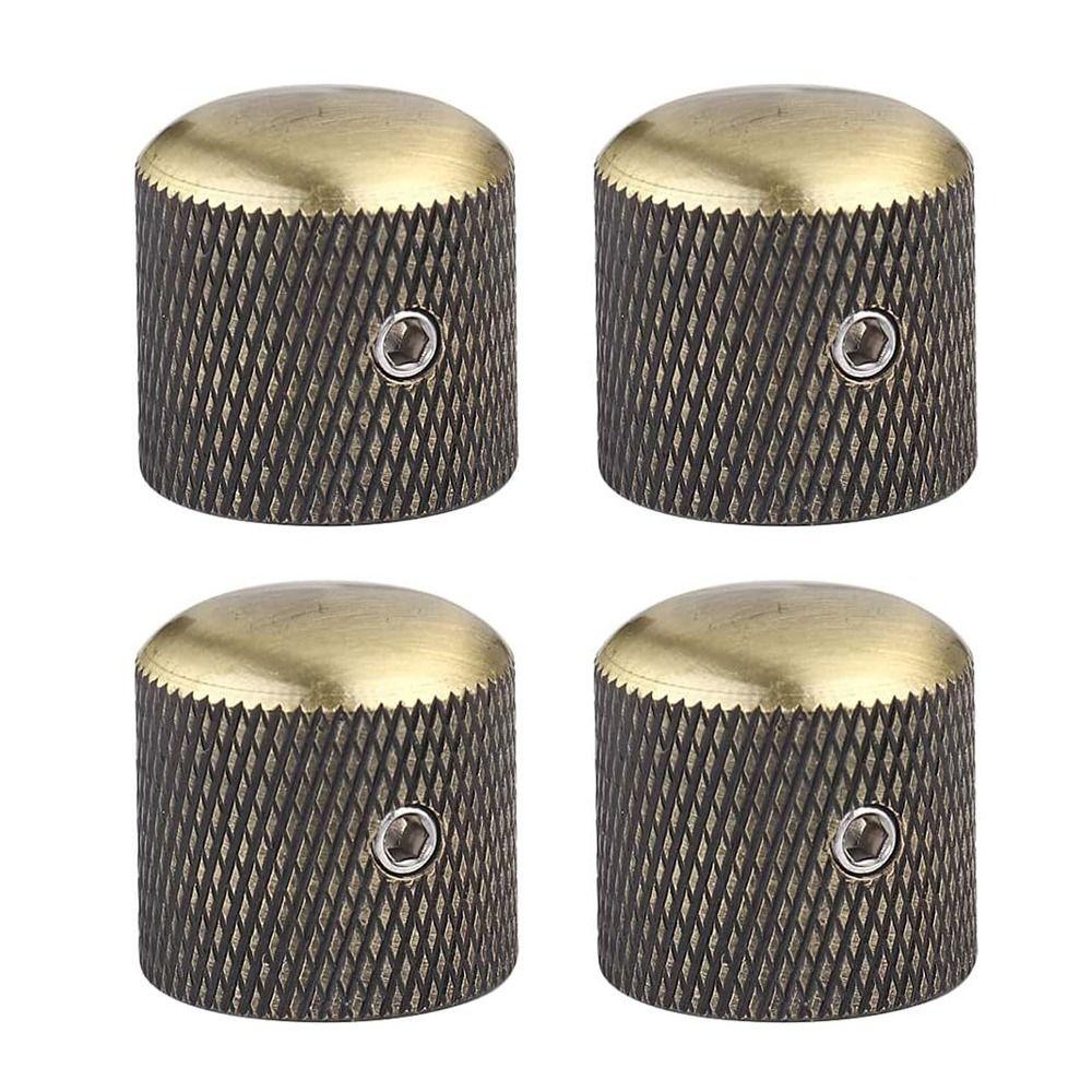 4 Pcs High Grade Metal Guitar Knobs Enhanced Tone Control Durable Guitar Brass Potentiometer Easy To Use Sturdy