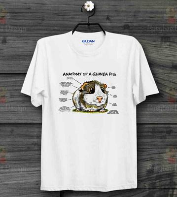Anatomy of a Guinea Pig T Shirt Furry Potato Day Fun Tee Top Unisex T Shirt B849
