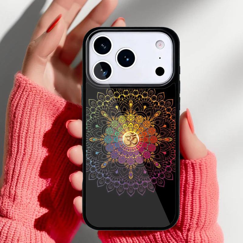Yoga Om Mandala Colourful Phone Case for iPhone 17 Air 16e 15 14 13 Pro Max Back Cover for 12 11 Pro Coque
