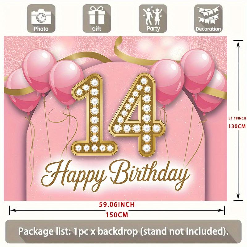 Party Backdrop 14Th Birthday Flat Easy Install Electrical Connection Needed Event Photo Background Birthday Party Decor