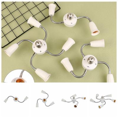 Flexible E27 Light Socket Splitter with Extension Hose E27 Lamp Holder Converter   Living Room