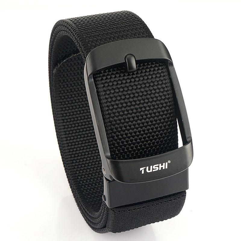 Fake Pin Buckle Sports Outdoor Waist Belt Men s Canvas Young Students Snap Button Casual All-matching Nylon Pants 120cm