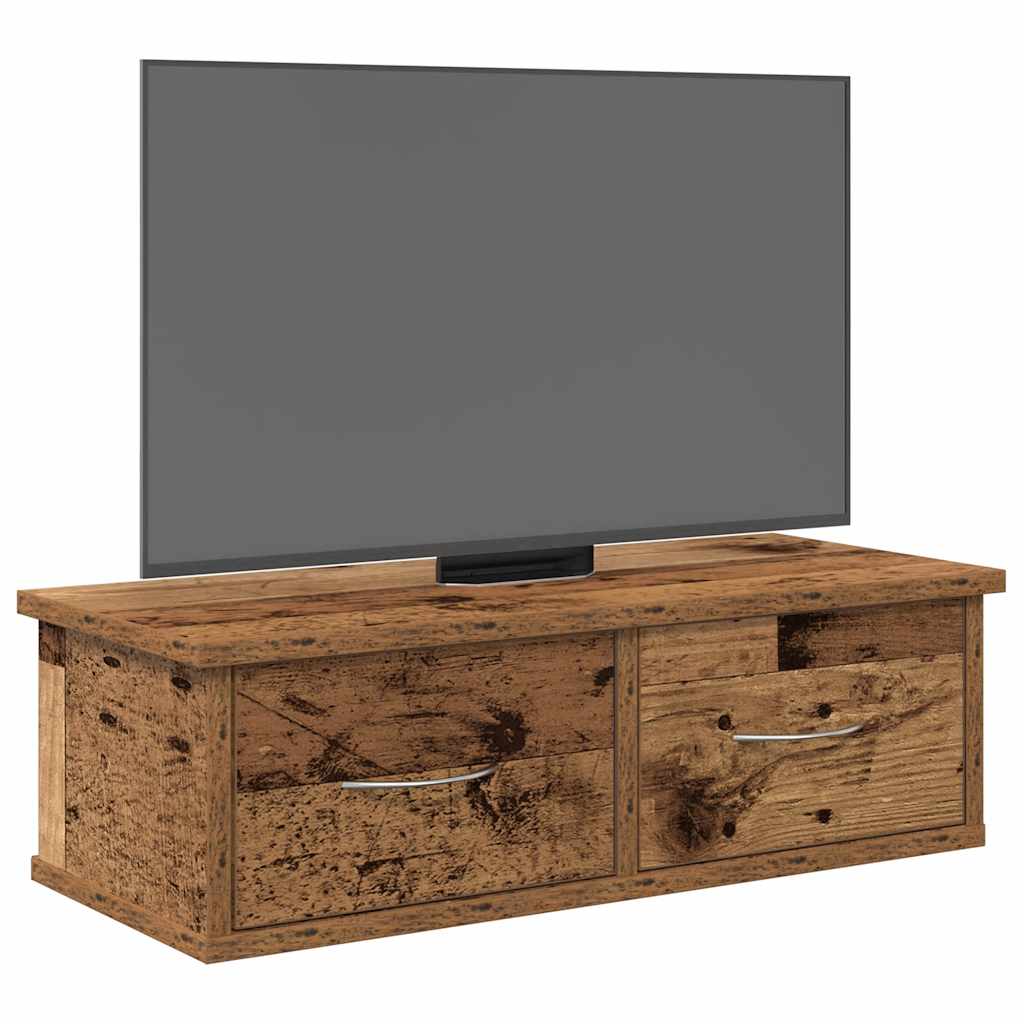 Wall Mounted Cabinet with Vintage Wood Look 60 x 26 x 18.5 cm Particleboard