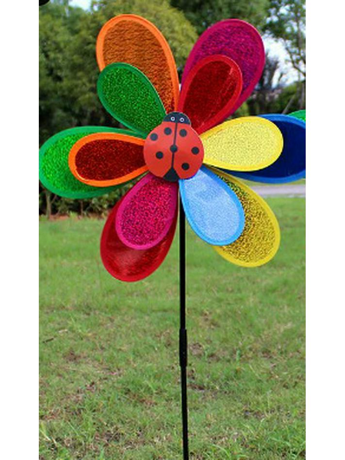 Children's Colorful Sunflower Sequin Pinwheel Toy