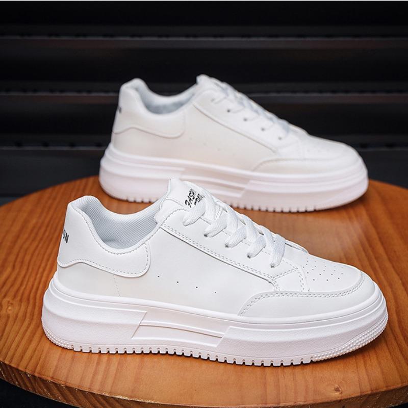 Men's Sneakers New Leather Men White Flat Casual Shoes Breathable Sports Shoes Shoes for Men Tenis Shoe Chaussure Homme