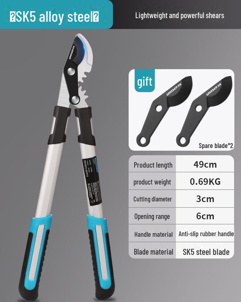 "Green Forest Heavy-Duty Pruning Shears: Strong, Labor-Saving Scissors for Thick Branches and Fruit Trees"