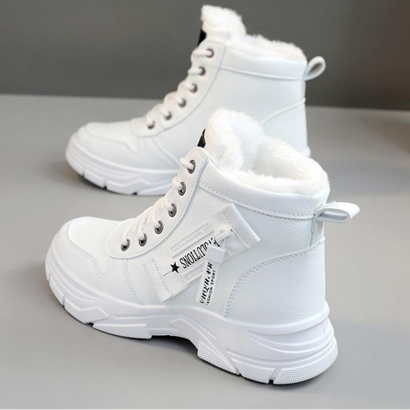 Winter Ladies Shoes Lace Up Women Sneakers Snow Ankle Boots Waterproof Warm Platform Botas Woman Footwear