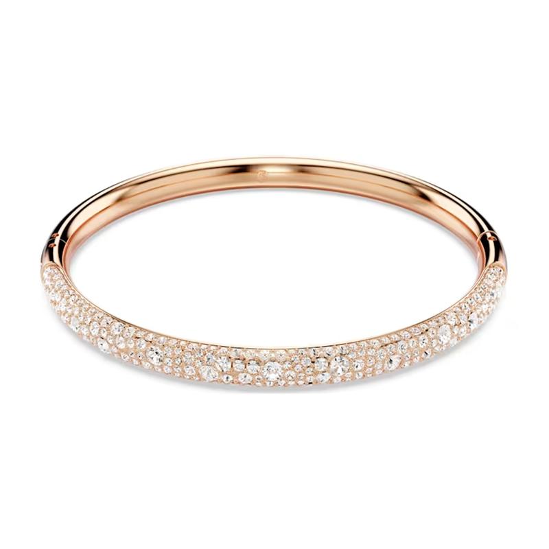 Swarovski Sublima Meteora pavé transparent round bracelet for women rose gold 5688611 золотой