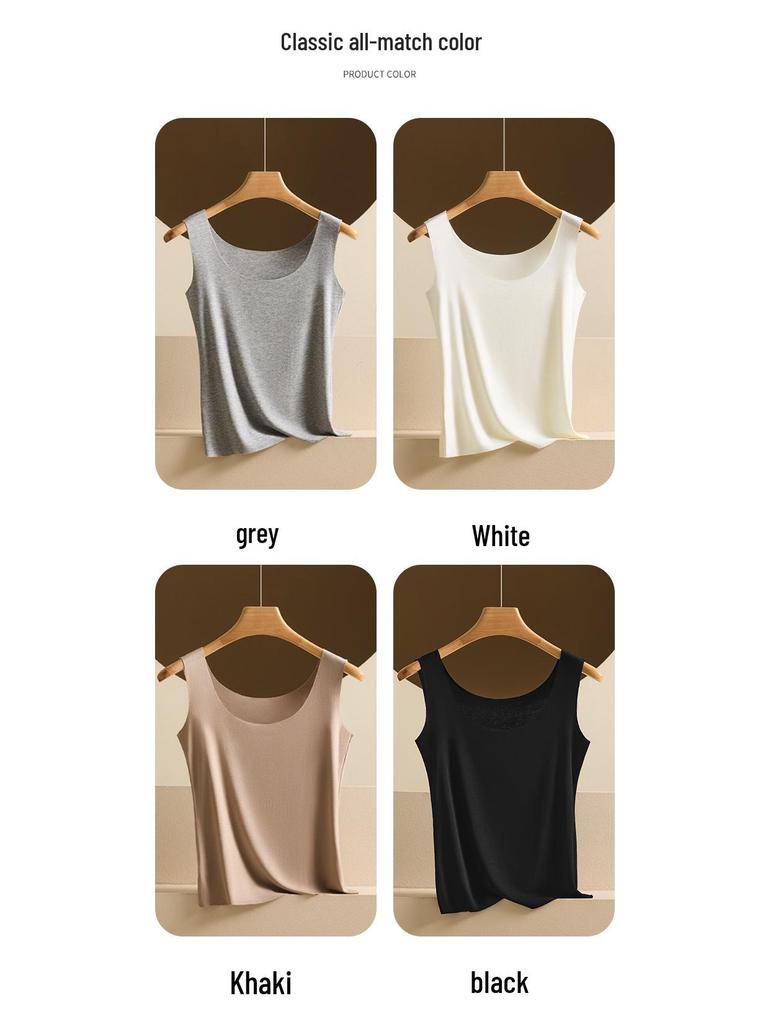 Modal Wide-Shoulder Sleeveless Camisole: Women's Slimming Base Layer & Outerwear