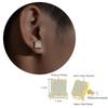 Rock Hip Hop Iced Out Stud Earring for Men Male Ice Studded Zircon Gold Color Piercing Ear Accessories Hiphop Trend