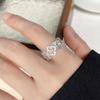 Lan Zhi High-End Koreanischer Zirkon Offener Ring - Nicht Anlaufendes 925er Silber mit Einzigartigem Design