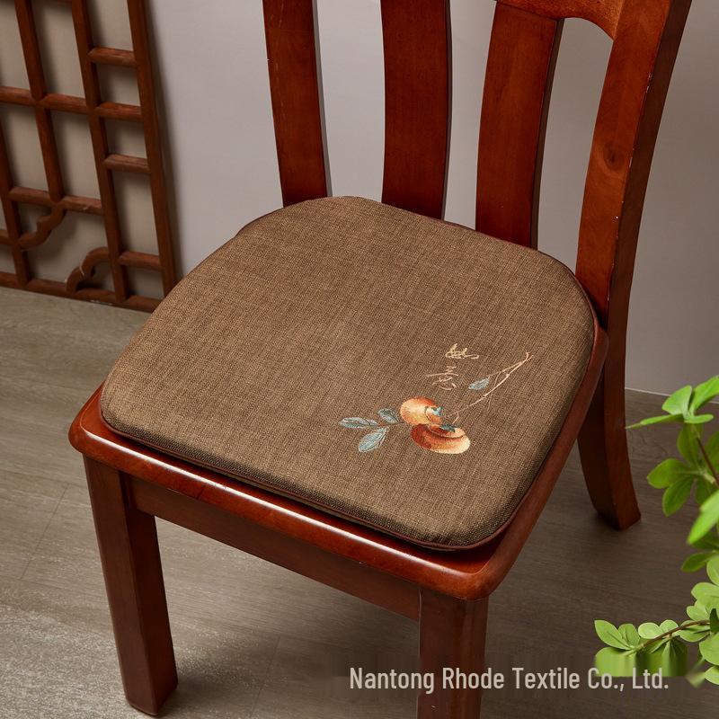 Chinese Rosewood Sofa & Dining Chair Cushion Set with Embroidered Tea Chair Cushion