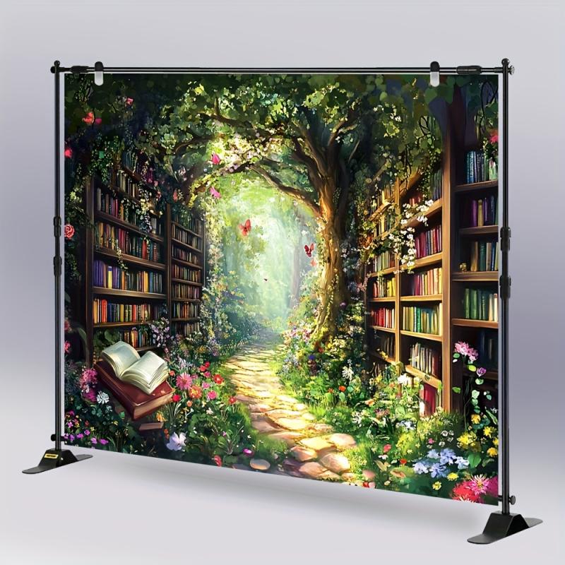 VIKAMAFairy Tale Forest Library Background Cloth Tapestry Living Room Sofa Background Wall Room Decoration