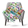 Home Customize Your Name Blankets Colorful Vintage Camper Trailer Pattern Cozy Soft Lightweight Allseason Multipurpose Blanket For Picnics Sofas
