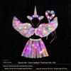 Glowing Elf Fairy Wand with Angel Feather Rainbow Wings - Little Girl's Birthday Gift & Stage Prop