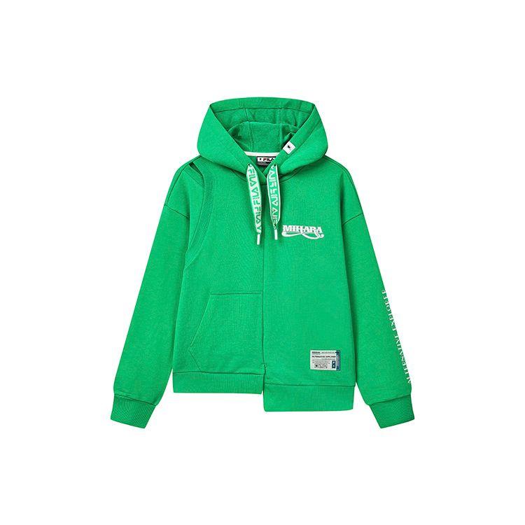 

FILA X MIHARA YASUHIRO однотонный нерегулярный дизайн повседневный свитшот с длинным рукавом женский свитшот зеленый F11W243206F-GN XL