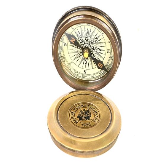 5.08 Cm Compass Replica Brass Pocket Transit Compass Robert Frost Poem Gifting