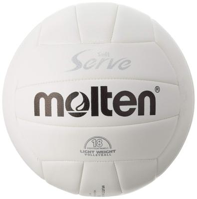 Molten Volleyball Soft Serve Lightweight Size 4 Ball, White, EV4W