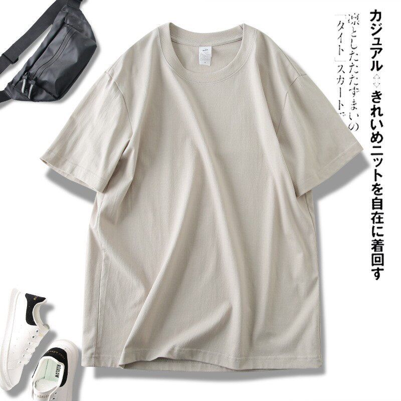 Big Sale Leak-Picking Export Men's Cut Label Tail Single Pure Cotton Short Sleeve T-Shirt Summer Solid Color Basic Half Sleeve Bottoming Shirt