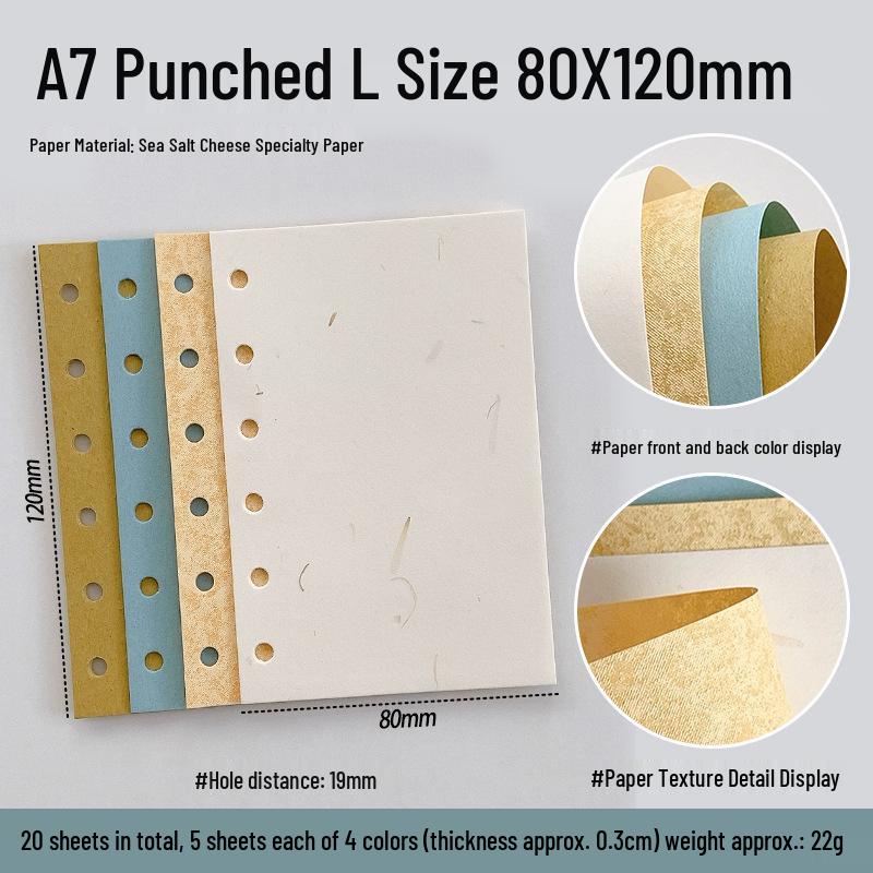 Sea Salt Cheese Mix Specialty Loose Leaf Planner Pages (M5A6A7)