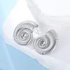 Teamer Conch Stainless Steel Stud Earrings For Women Girls Minimalist Earrings Geometric Zircon No Rust Trendy Birthday Gift