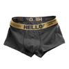 Men'S Milk Silk Boxer Panties Mid-Waist Comfortable Ice Silk Contrasting Color High Elastic Waist Trendy Boxer Panties