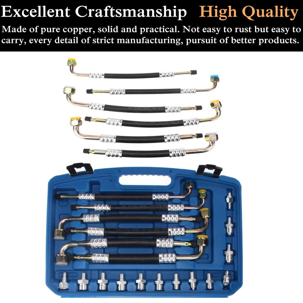 Auto Air Conditioning Leak Detector Detection Tools Silver A/C System Repair Kit Leak Tools Kit for Truck/Car