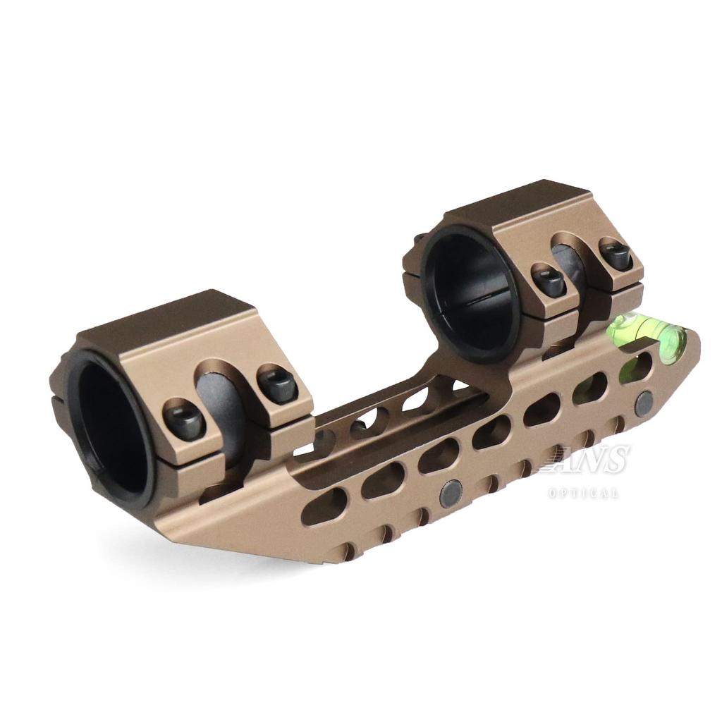 ANS optical 25.4/30mm Long One-Piece Mount with Indicator and Level (TAN) Riflescope Mount for Airsoft