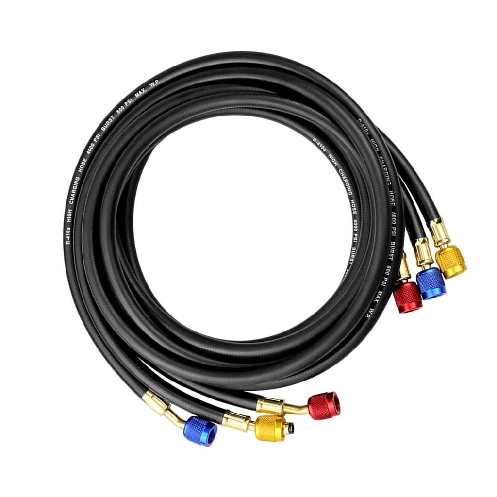 3pz Tubo di Ricarica AC Refrigerante R410 Pressione di Lavoro 800-4000 PSI Adatto per HVAC Aria Condizionata R134a R32 Manometro Collettore Refrigerante