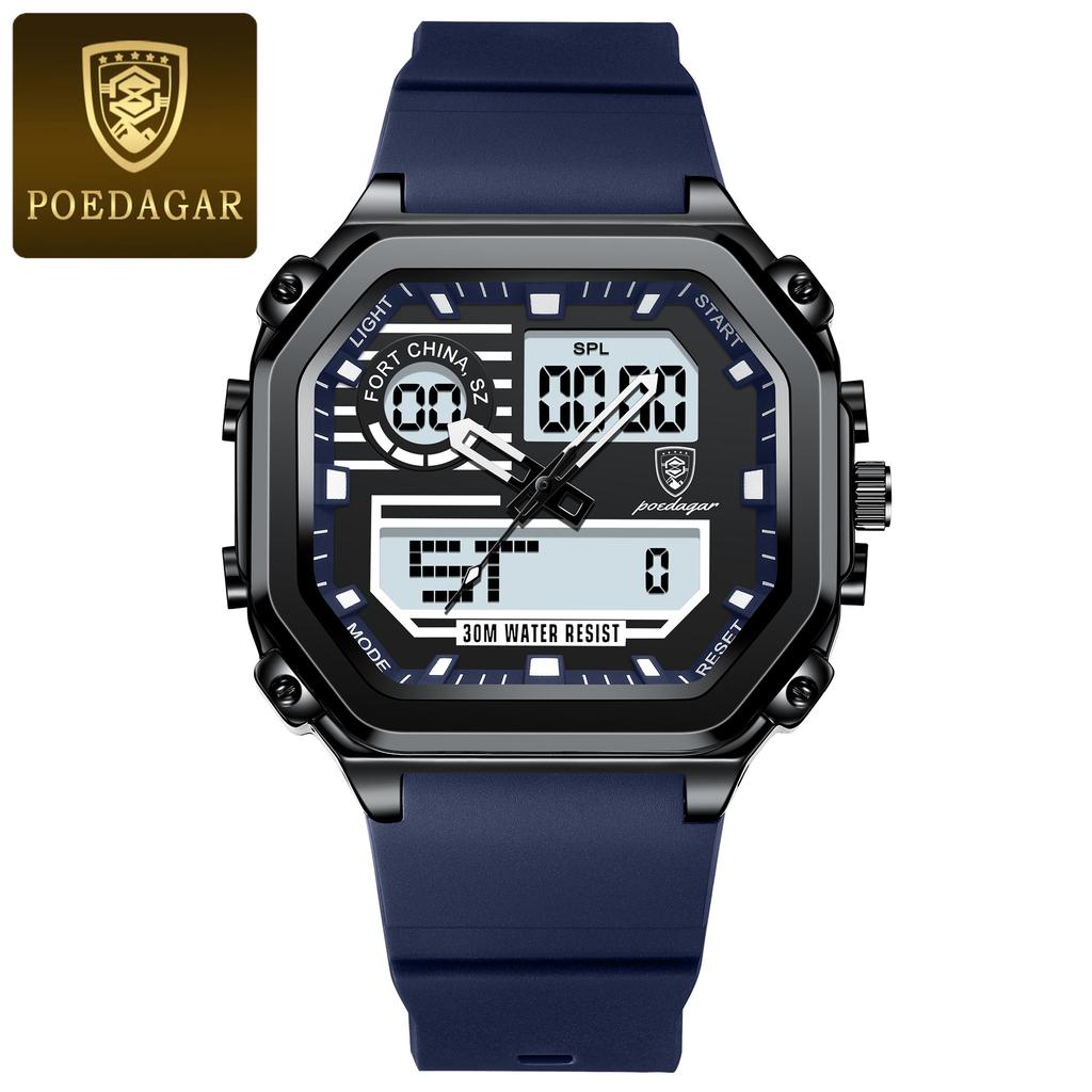 Multifunctional Men'S Watch Dual Display Electronic Watch Student