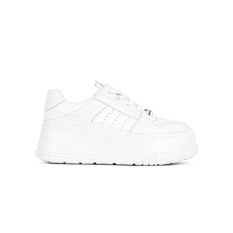 

Sheepskin version~ Students wear thick-soled heightening little white shoes for women s 2025 spring new lightweight and versatile soft-soled casual 40 белый
