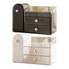 Cosmetic Storage Box with Removable Drawer 3-Layer Makeup Organizer with 27 Brush Slots Dustproof Moisture-Proof Makeup Brush Holder