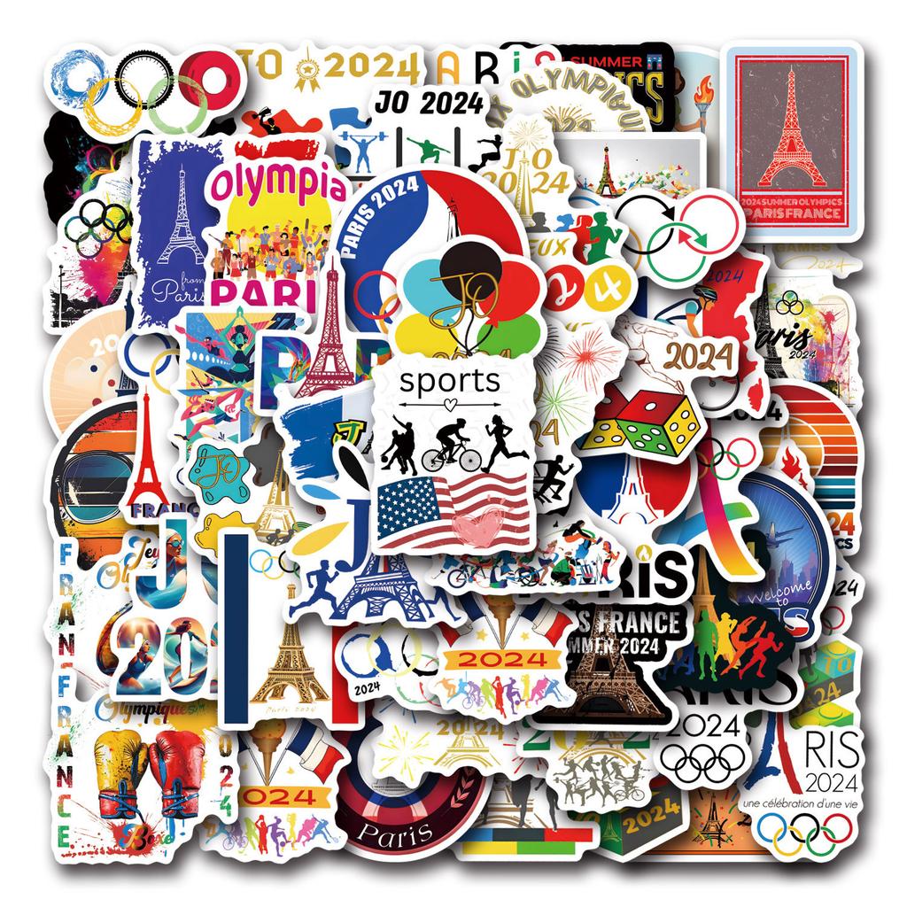 55 New Paris Games Graffiti Stickers Decorate Suitcase Scooter Stickers