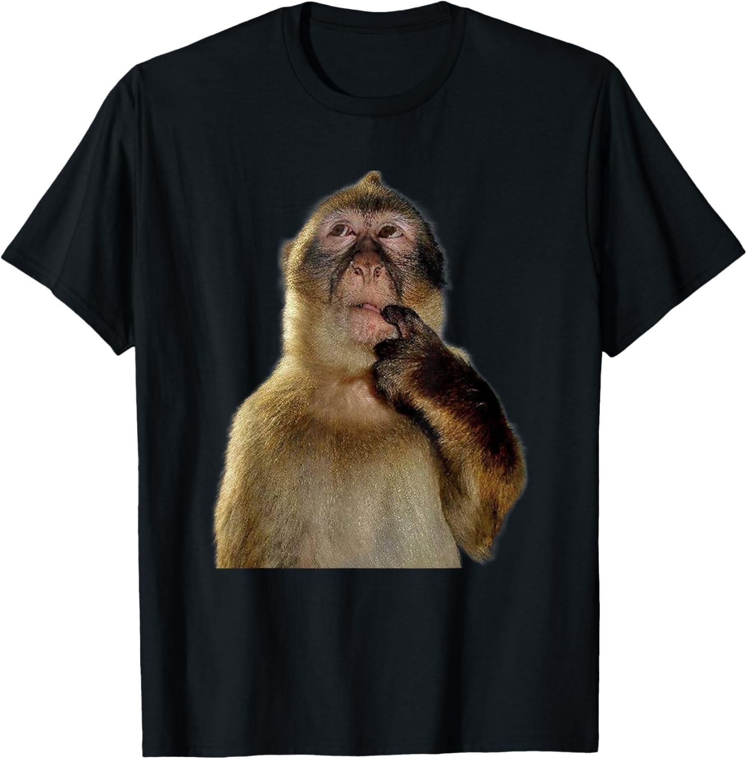 Thinking Monkey Meme T-Shirt unisex T-Shirt M