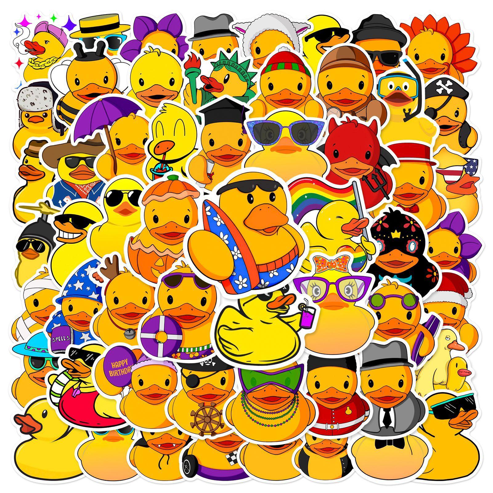 50pcs Cute Duck Cartoon Stickers for DIY Scrapbook Water Bottle Phone Laptop Decal Graffiti Art