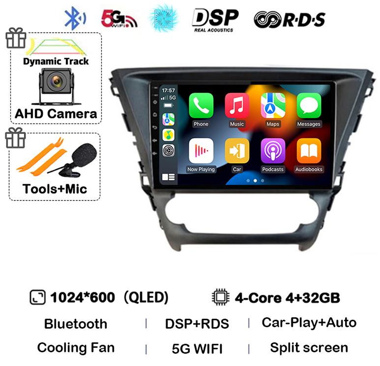 Android 14 Carplay Auto WIFI+4G For Toyota Avensis 2018 2019 2020 Car Radio Multimedia GPS Stereo Video Player DSP 360 Camera BT