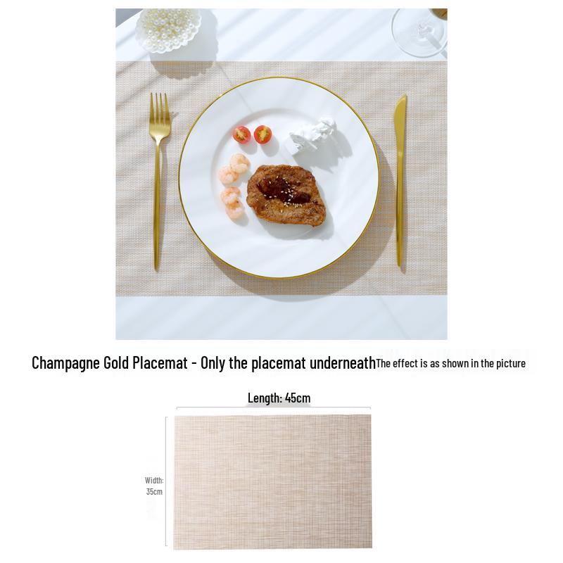 Nordic Gold Rim Steak Knife & Fork Plate Set - Western Dining & Breakfast Tableware