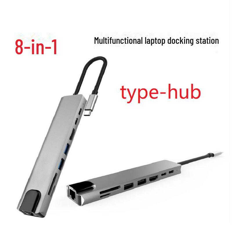 Rozšiřující dokovací stanice a převodník 8 v 1 s USB-C na HDMI 4K