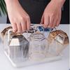 2 Stück/1 Stück Sechseckiges Glas Geschenk für Freund 320ml Buntes Transparentes Trinkgeschirr Whiskey Weingläser Haushalt Saftbecher Wassergläser