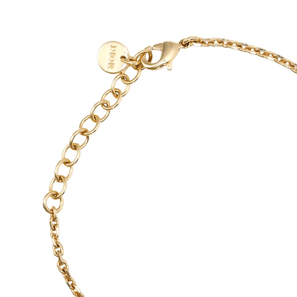 Dior Crystal Decorated Metal Bracelet Women Bracelets Gold B1695WOMCY-D03S