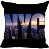 Individuelle New York City Quadratische Kissenhülle Individuelle Reißverschluss-Kissenbezughülle 45X45cm(Eine Seite)