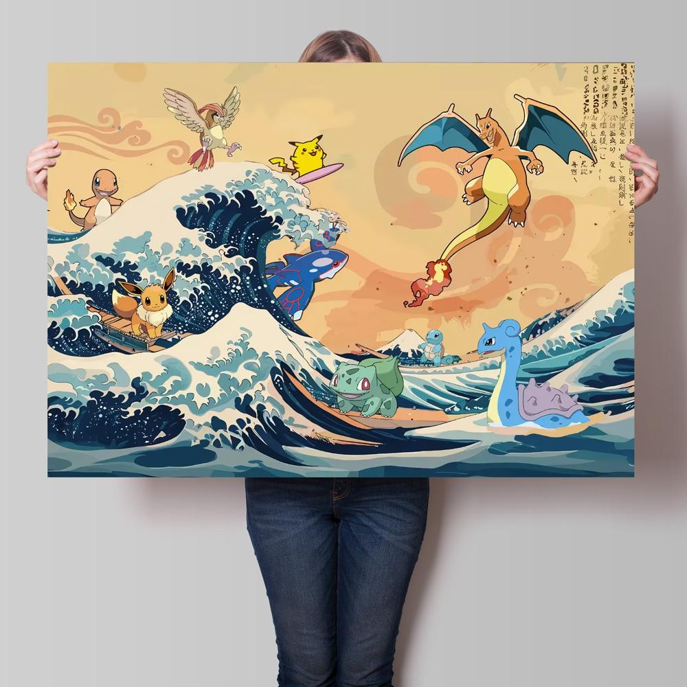 Classic Anime Pokemon Squirtle Latios Poster Hd Canvas Prints Cartoon Character Home Living Room Wall Decorative Holiday Gift