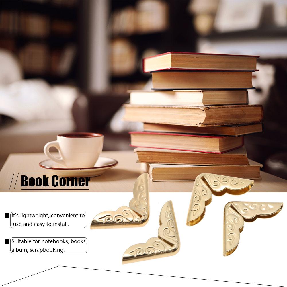 50pcs Book Corner Protectors for Scrapebooking Vintage Photo Album Diary Yellow