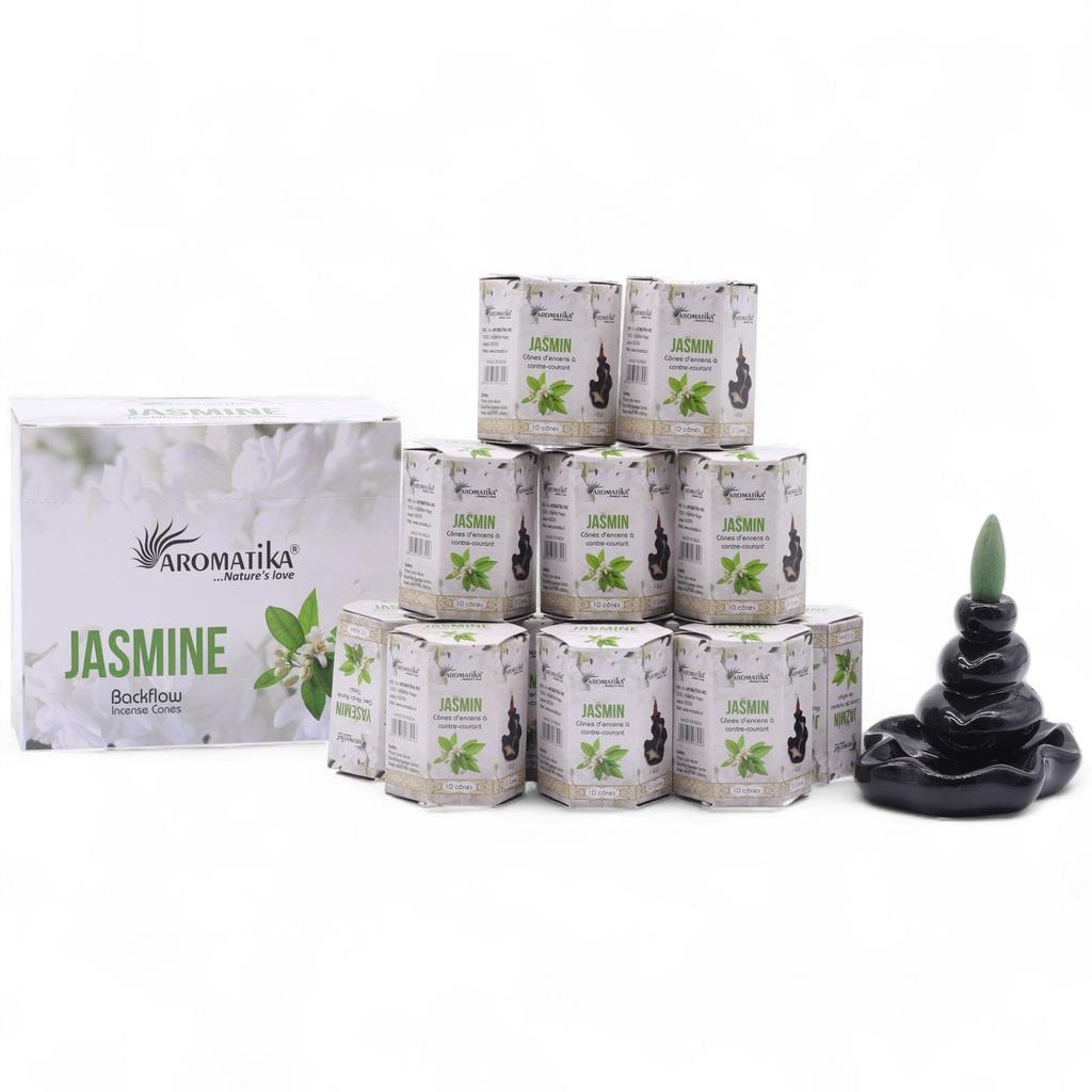 6x Backflow Incense Cones Jasmine 10 Pack
