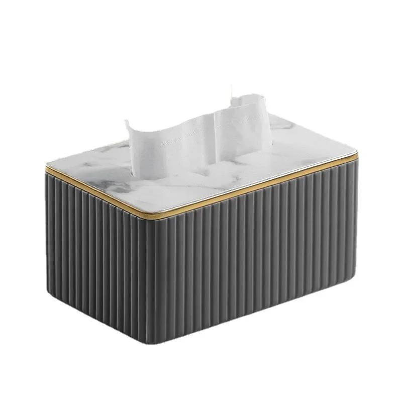 

Leather Tissue Storage Box Marbling Paper Drawer Korean Creative Vertical Pattern Tissue Box Car Home Hotel Storage Supplies